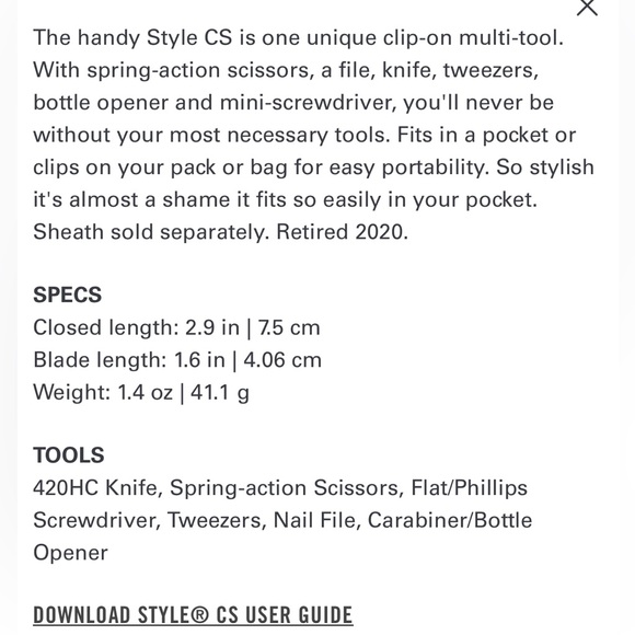 Leatherman Style CS Multi-Tool - Picture 7 of 7